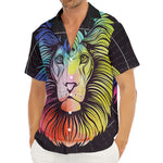 Colorful Leo Sign Print Men's Deep V-Neck Shirt