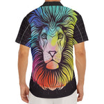 Colorful Leo Sign Print Men's Deep V-Neck Shirt