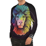 Colorful Leo Sign Print Men's Long Sleeve Rash Guard