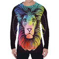 Colorful Leo Sign Print Men's Long Sleeve T-Shirt