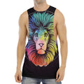Colorful Leo Sign Print Men's Muscle Tank Top