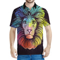 Colorful Leo Sign Print Men's Polo Shirt