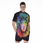 Colorful Leo Sign Print Men's Rompers