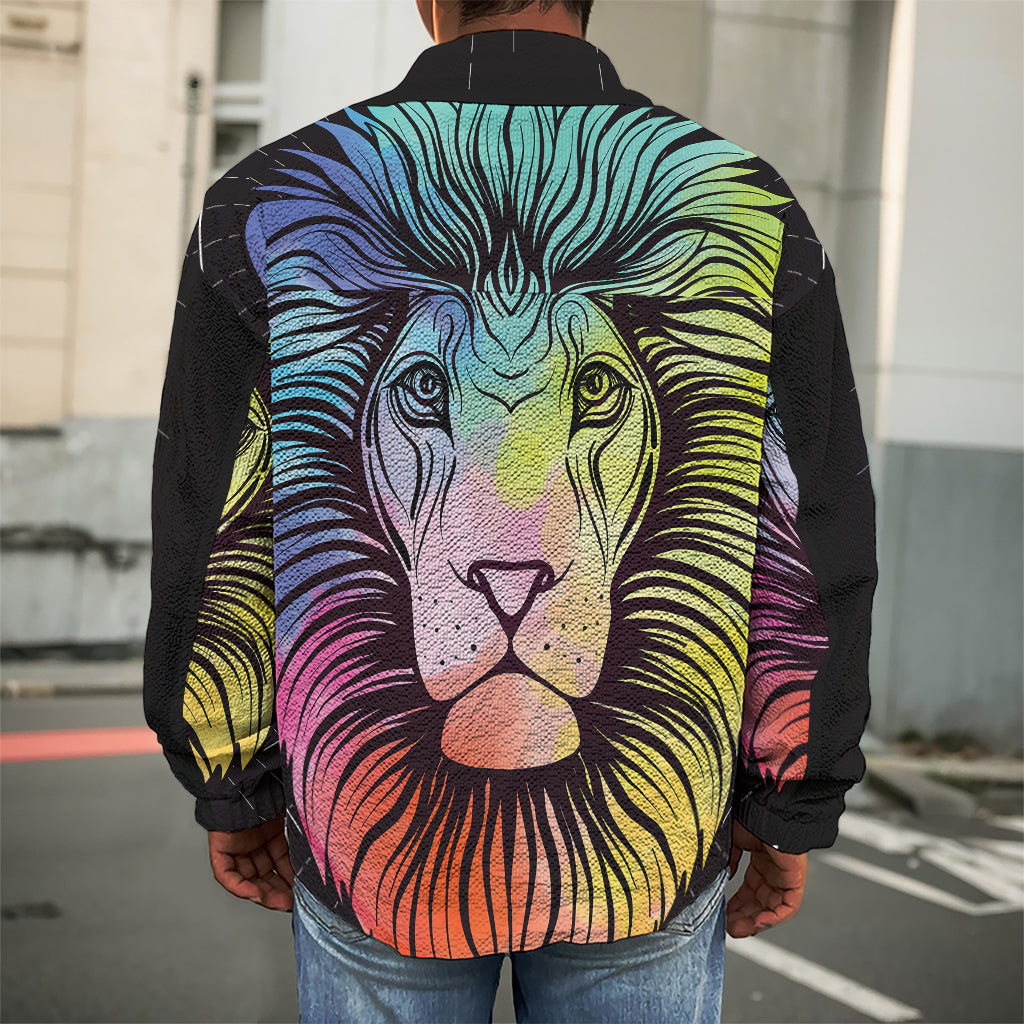 Colorful Leo Sign Print Men's Shirt Jacket