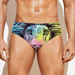 Colorful Leo Sign Print Men's Swim Briefs
