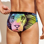 Colorful Leo Sign Print Men's Swim Briefs
