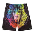 Colorful Leo Sign Print Men's Swim Trunks