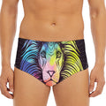 Colorful Leo Sign Print Men's Triangle Swim Briefs