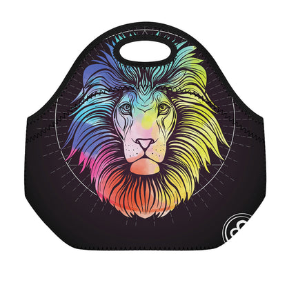 Colorful Leo Sign Print Neoprene Lunch Bag