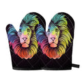 Colorful Leo Sign Print Oven Mitts