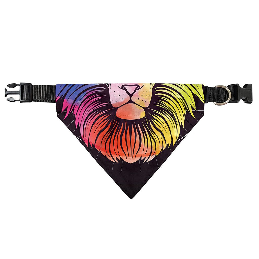 Colorful Leo Sign Print Over The Collar Dog Bandana