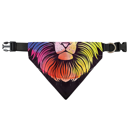 Colorful Leo Sign Print Over The Collar Dog Bandana