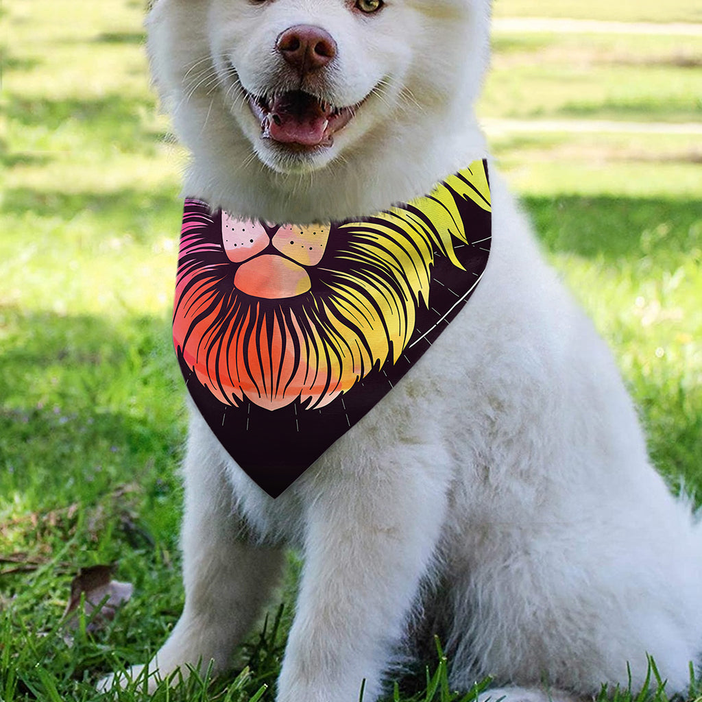Colorful Leo Sign Print Over The Collar Dog Bandana