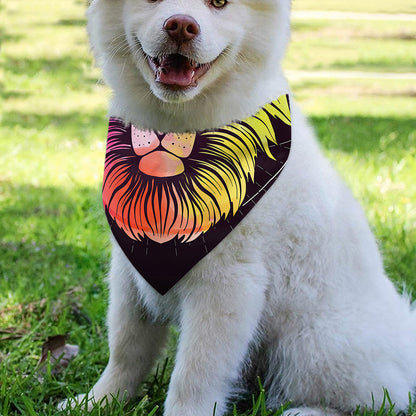 Colorful Leo Sign Print Over The Collar Dog Bandana