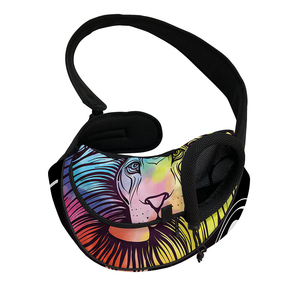 Colorful Leo Sign Print Pet Sling Carrier