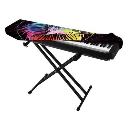 Colorful Leo Sign Print Piano Keyboard Cover