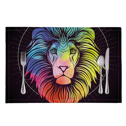 Colorful Leo Sign Print Placemat
