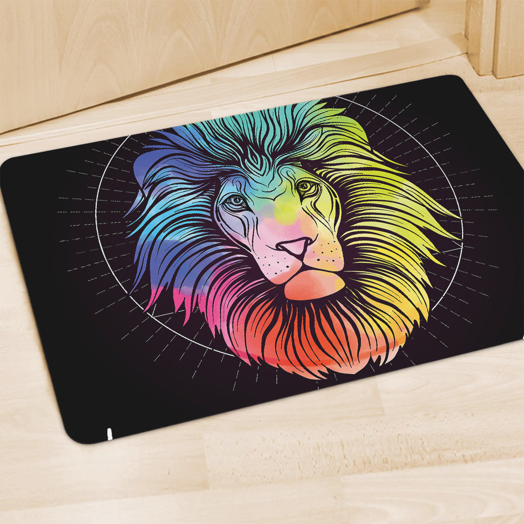 Colorful Leo Sign Print Polyester Doormat