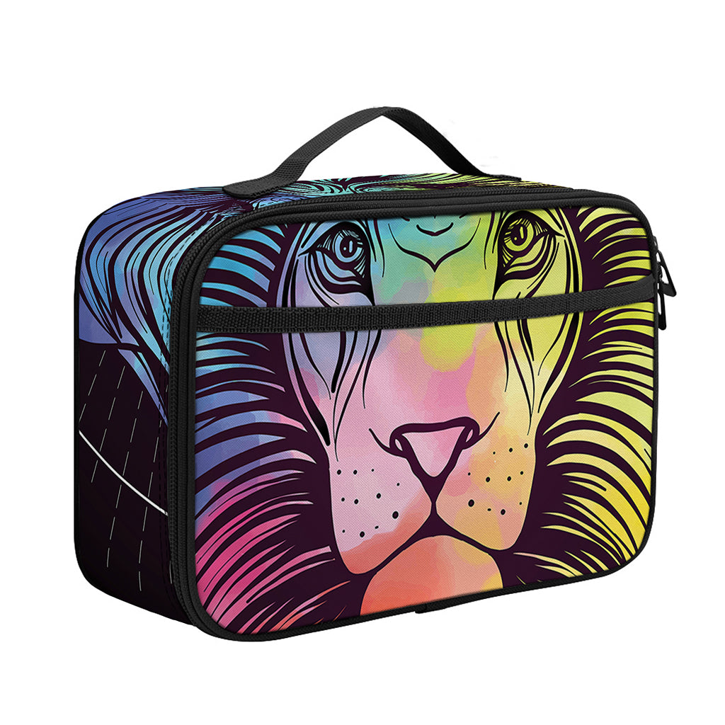 Colorful Leo Sign Print Portable Lunch Bag