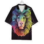 Colorful Leo Sign Print Rayon Hawaiian Shirt