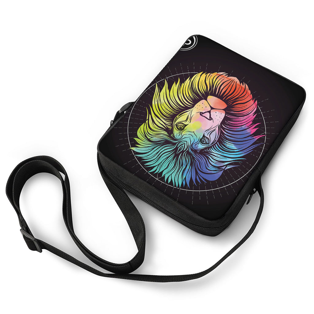 Colorful Leo Sign Print Rectangular Crossbody Bag