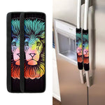 Colorful Leo Sign Print Refrigerator Handle Covers