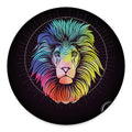 Colorful Leo Sign Print Round Floor Mat