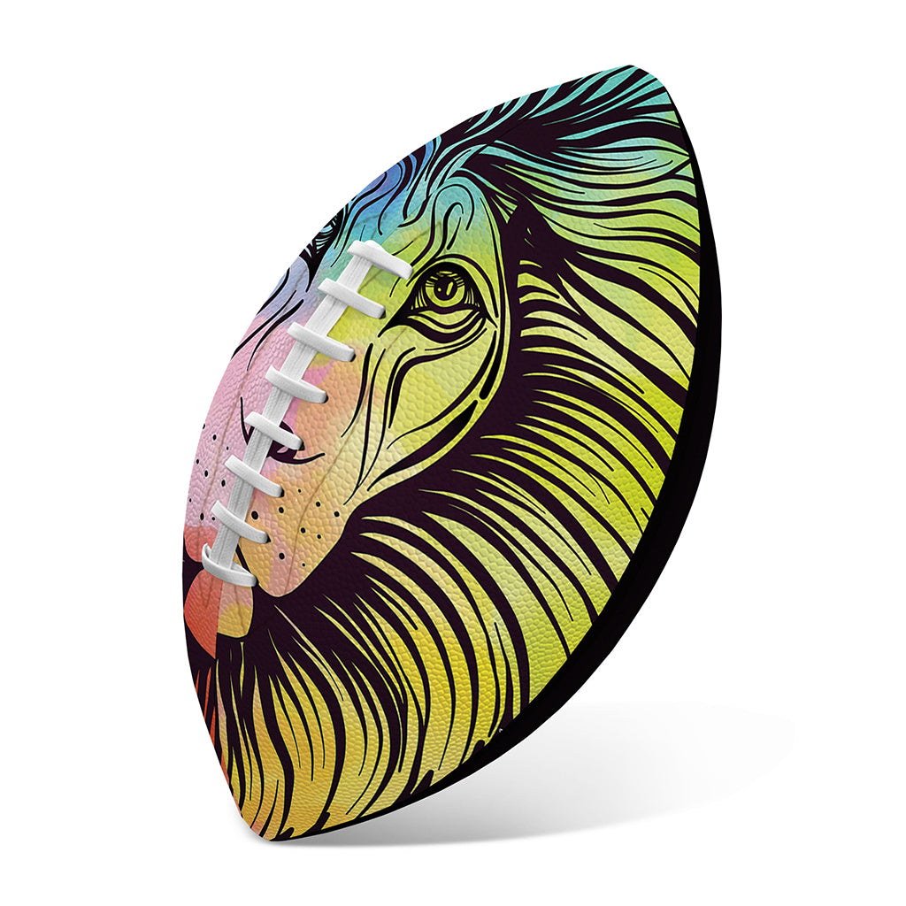 Colorful Leo Sign Print Rugby Ball