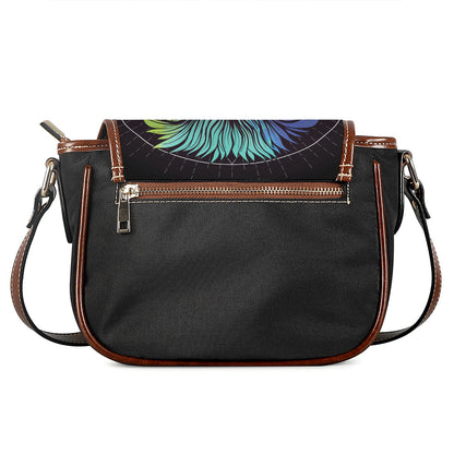 Colorful Leo Sign Print Saddle Bag