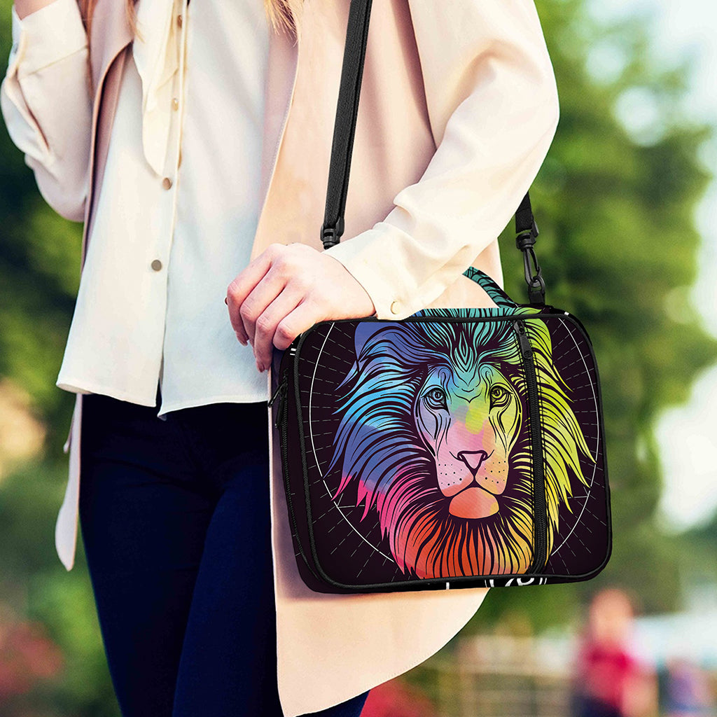Colorful Leo Sign Print Shoulder Strap Bible Bag