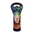 Colorful Leo Sign Print Single Neoprene Wine Tote