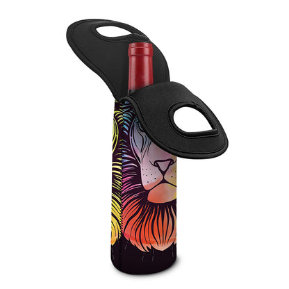 Colorful Leo Sign Print Single Neoprene Wine Tote