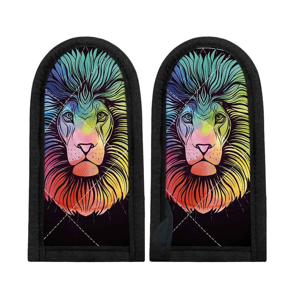 Colorful Leo Sign Print Skillet Handle Cover