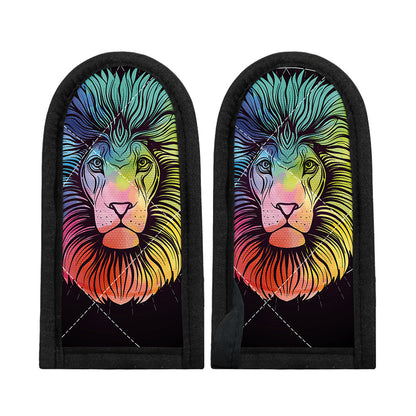 Colorful Leo Sign Print Skillet Handle Cover