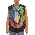 Colorful Leo Sign Print Sleeveless Baseball Jersey