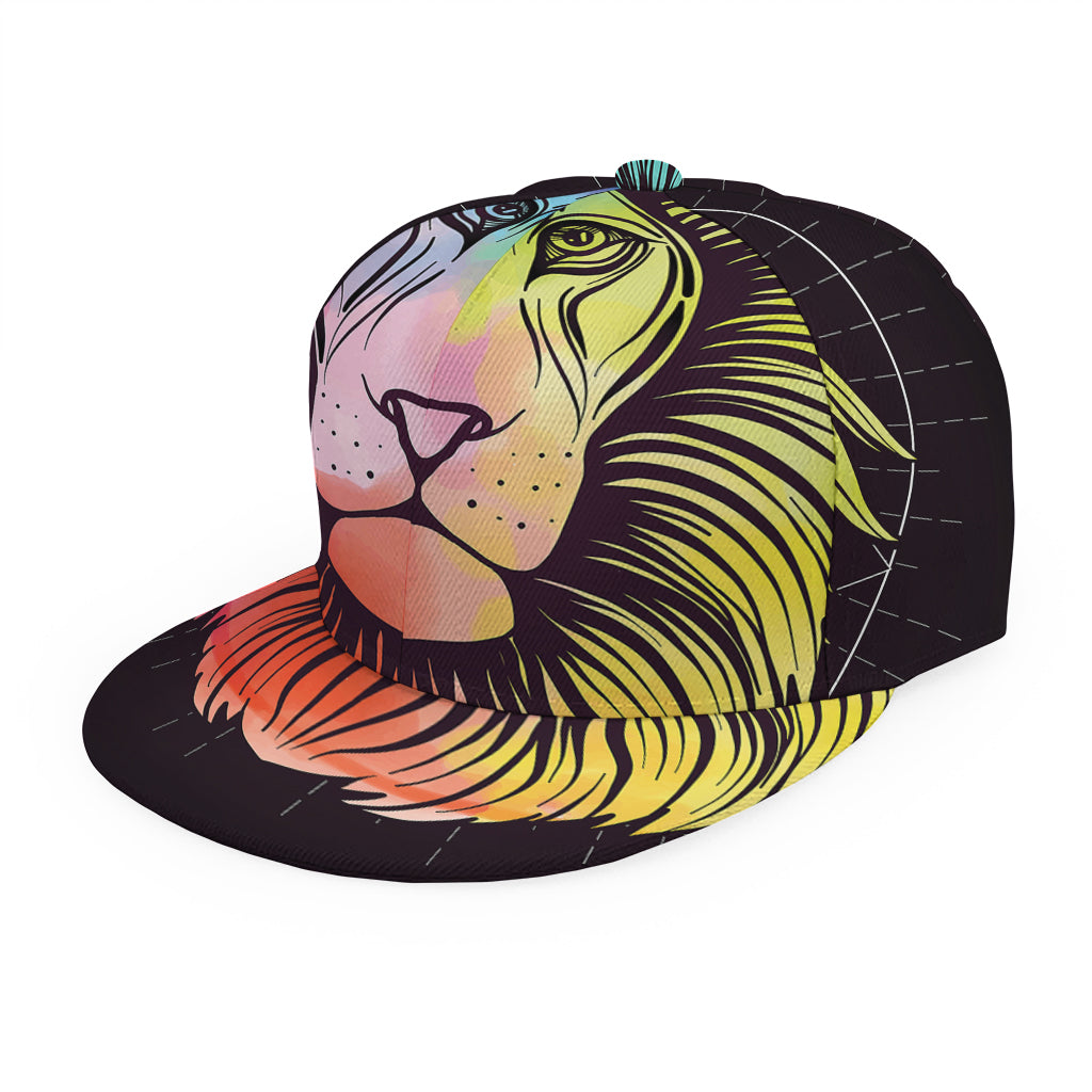 Colorful Leo Sign Print Snapback Cap