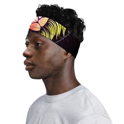 Colorful Leo Sign Print Sports Headband