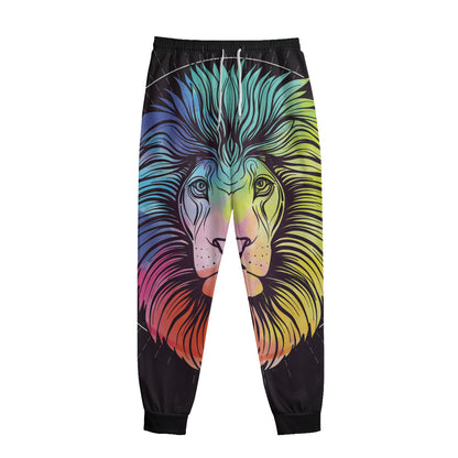 Colorful Leo Sign Print Sweatpants