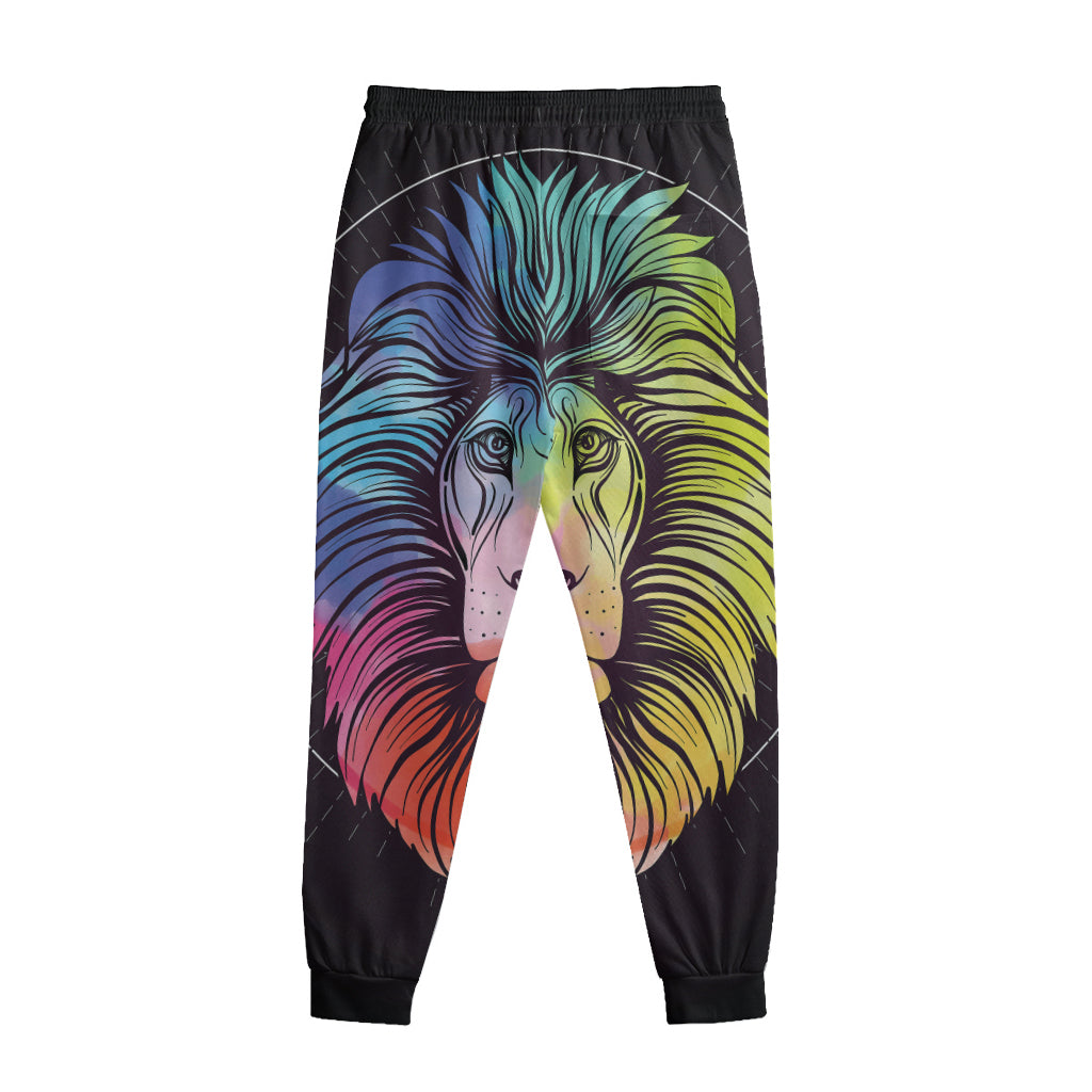 Colorful Leo Sign Print Sweatpants