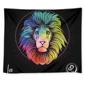 Colorful Leo Sign Print Tapestry