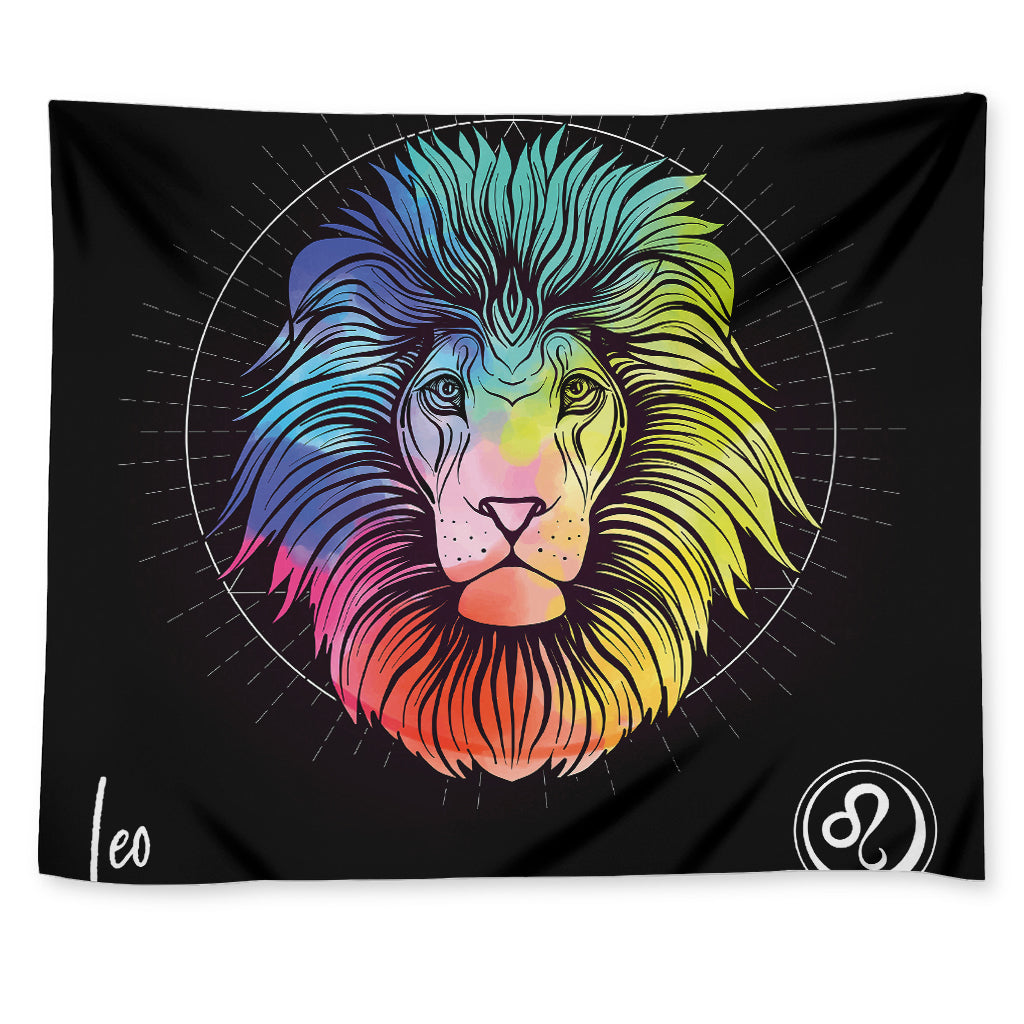 Colorful Leo Sign Print Tapestry