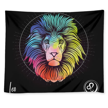 Colorful Leo Sign Print Tapestry