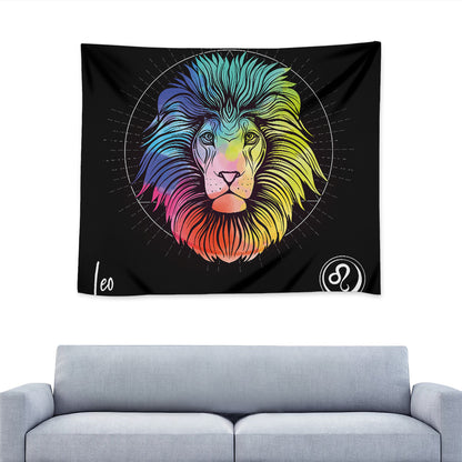 Colorful Leo Sign Print Tapestry