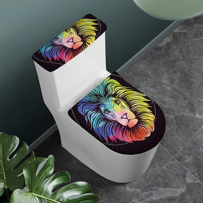 Colorful Leo Sign Print Toilet Lid And Tank Cover Set