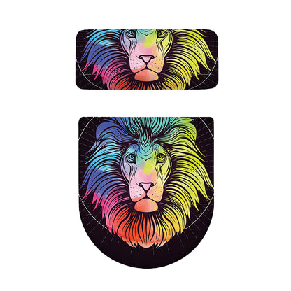 Colorful Leo Sign Print Toilet Lid And Tank Cover Set
