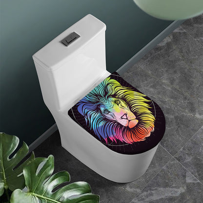 Colorful Leo Sign Print Toilet Lid Cover