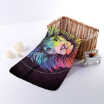 Colorful Leo Sign Print Towel