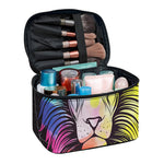 Colorful Leo Sign Print Travel Makeup Bag