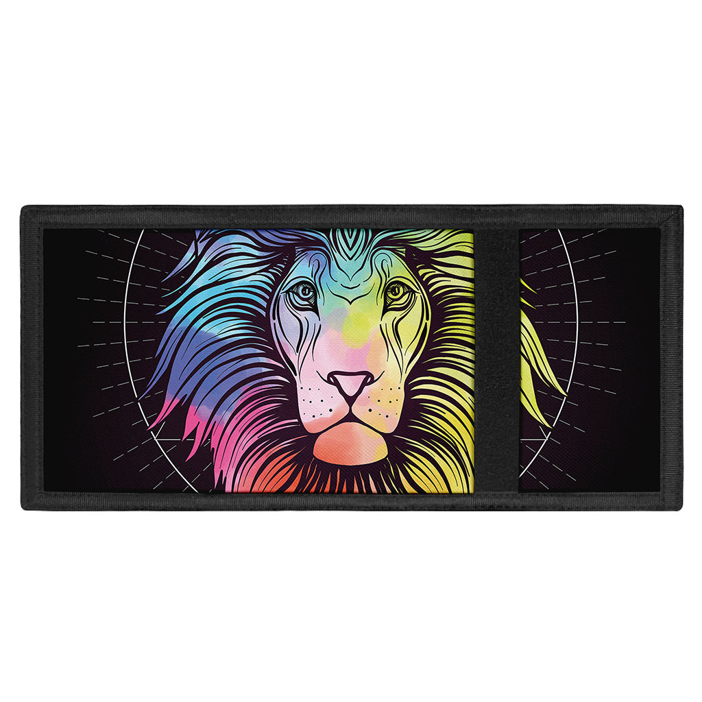Colorful Leo Sign Print Trifold Wallet