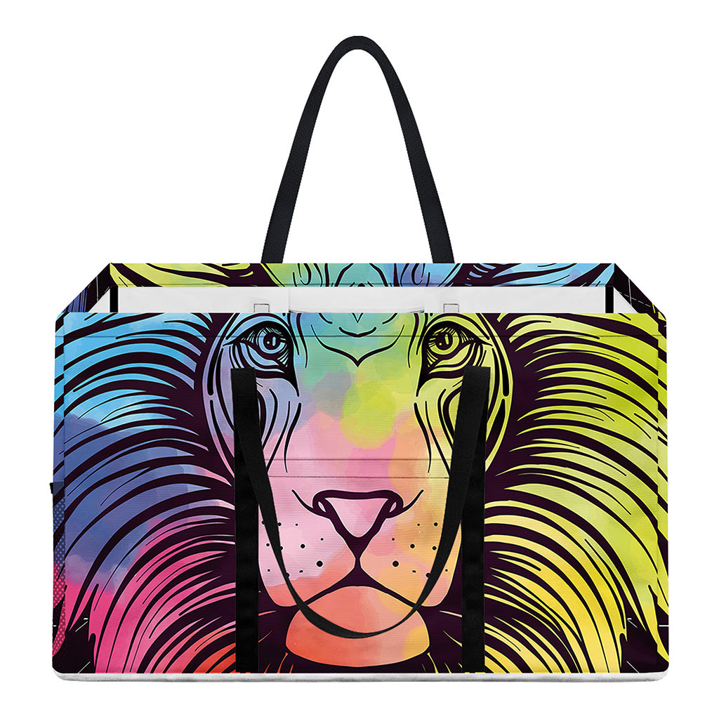 Colorful Leo Sign Print Utility Tote Bag